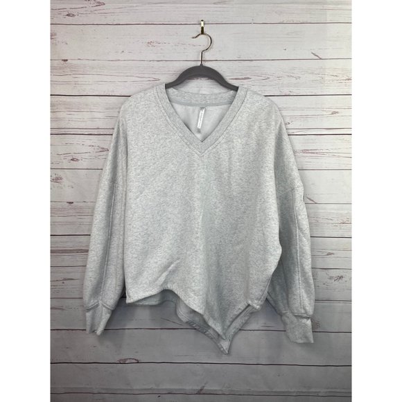 Fabletics Forever Fleece Asymmetrical Sweatshirt Grey XS - Picture 1 of 5